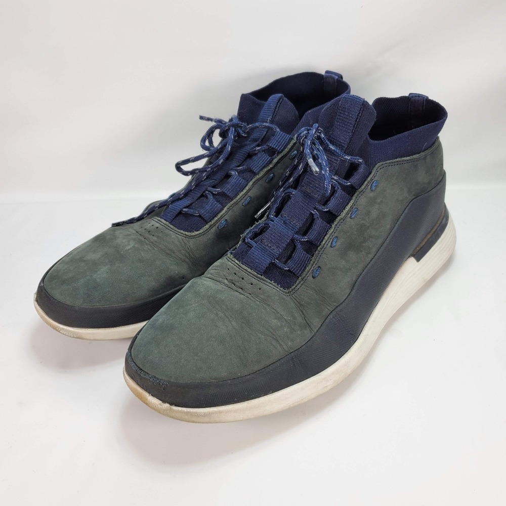 Wolf &‎ Shepherd Crossover Mid Boots Sz 10.5 Leather Comfort Everyday Shoes Blue